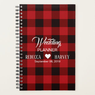 Buffel geruite rustieke winter bruiloft planner