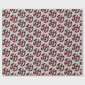 Buffel geruite vreugde en sneeuwvlokken cadeaupapier (Vlak)