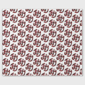 Buffel geruite vreugde en sneeuwvlokken cadeaupapier (Vlak)