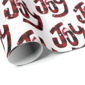 Buffel geruite vreugde en sneeuwvlokken cadeaupapier (Rol Hoek)