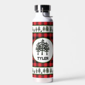 Buffel met Evergreen rand Waterfles (Links)