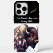 Buffel met levendige artistieke veren Case-Mate iPhone case (Achterkant)