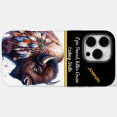 Buffel met levendige artistieke veren Case-Mate iPhone case (Achterkant (horizontaal))