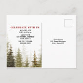 Buffel Plaid Ax Woodland Lumberjack Verjaardag Uitnodiging Briefkaart (Achterkant)