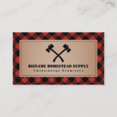 Buffel Plaid Axe Homestead Outdoor Retail Visitekaartje (Voorkant)