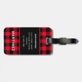 Buffel Plaid Bagagelabel met Monogram (Achterkant horizontaal)