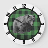 Buffel Plaid Beer Man Cave Grote Klok (Voorkant)