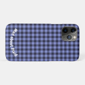Buffel Plaid Blauw & Zwart Monogram Eenvoudig | Case-Mate iPhone Case (Achterkant (horizontaal))