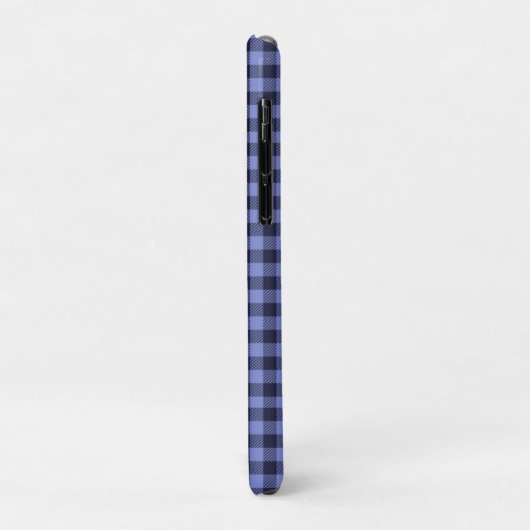Buffel Plaid Blauw & Zwart Monogram Eenvoudig | Case-Mate iPhone Case (Achterkant/links)