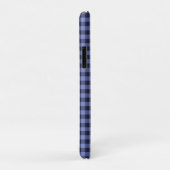 Buffel Plaid Blauw & Zwart Monogram Eenvoudig | Case-Mate iPhone Case (Achterkant/rechts)