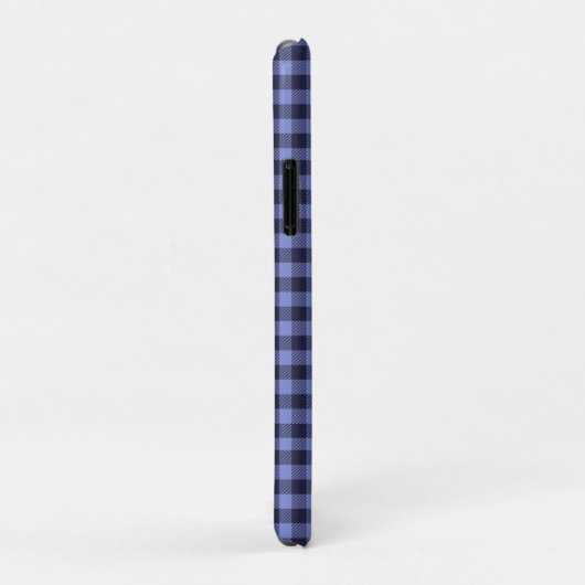 Buffel Plaid Blauw & Zwart Monogram Eenvoudig | Case-Mate iPhone Case (Achterkant/rechts)