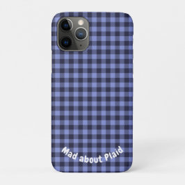 Buffel Plaid Blauw & Zwart Monogram Eenvoudig | Case-Mate iPhone Case