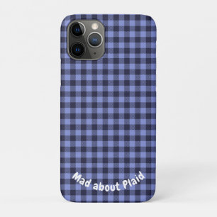 Buffel Plaid Blauw & Zwart Monogram Eenvoudig   Case-Mate iPhone Case
