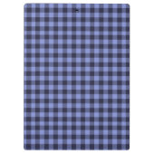 Buffel Plaid Blauw & Zwart Monogram Eenvoudig | Klembord (Achterkant)