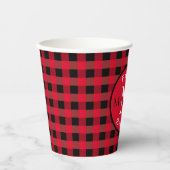 Buffel plaid event papieren bekers (Voorkant)