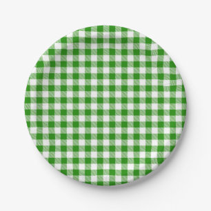 Buffel Plaid Groen Wit Klassiek Multipurpose Papieren Bordje