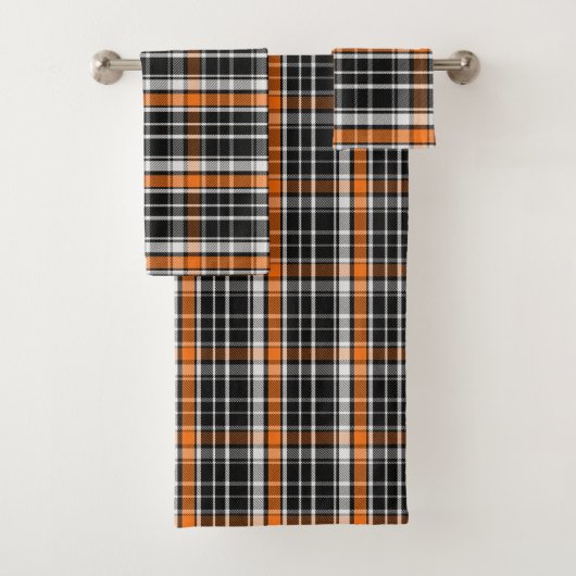 Buffel Plaid Halloween Patroon Bad Handdoek (Insitu)