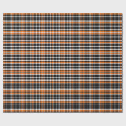 Buffel Plaid Halloween Patroon Cadeaupapier (Vlak)