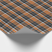 Buffel Plaid Halloween Patroon Cadeaupapier (Hoek)
