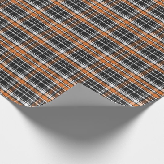 Buffel Plaid Halloween Patroon Cadeaupapier (Hoek)