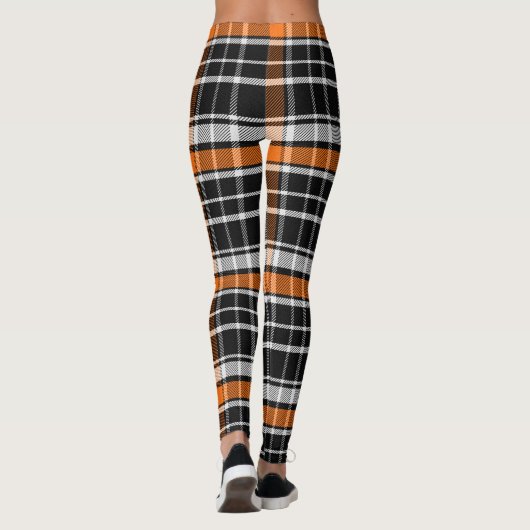 Buffel Plaid Halloween Patroon Leggings (Achterkant)
