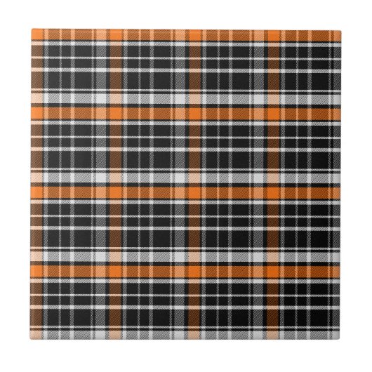 Buffel Plaid Halloween Patroon Tegeltje (Voorkant)