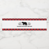 Buffel plaid houthakker Baby shower Waterfles Etiket (Enkel label)