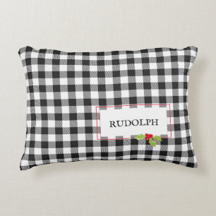 Buffel Plaid Kerst Holly NAAM Rudolph Vakantie Accent Kussen
