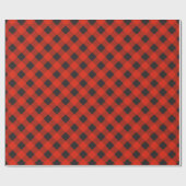 Buffel Plaid Kerst Wrapping Papier (Vlak)