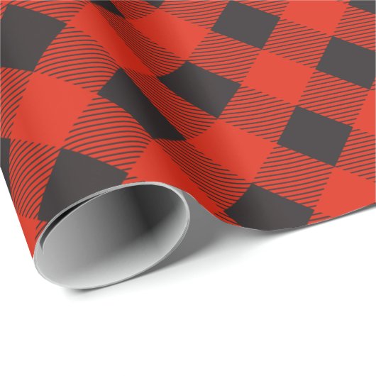 Buffel Plaid Kerst Wrapping Papier (Rol Hoek)