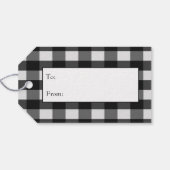 Buffel Plaid Kerstcadeau | Blauw Cadeaulabel (Achterkant Horizontaal)