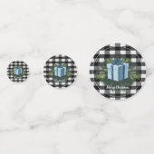 Buffel Plaid Kerstcadeau | Blauw Confetti (Voorkanten)