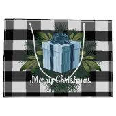 Buffel Plaid Kerstcadeau | Blauw Groot Cadeauzakje (Achterkant)