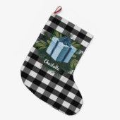 Buffel Plaid Kerstcadeau | Blauw Grote Kerstsok (Voorkant (Hangend))