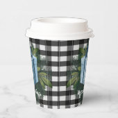 Buffel Plaid Kerstcadeau | Blauw Papieren Bekers (Rechts)