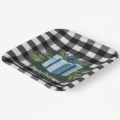 Buffel Plaid Kerstcadeau | Blauw Papieren Bordje (Gebogen)