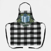 Buffel Plaid Kerstcadeau | Blauw Schort (Voorkant)
