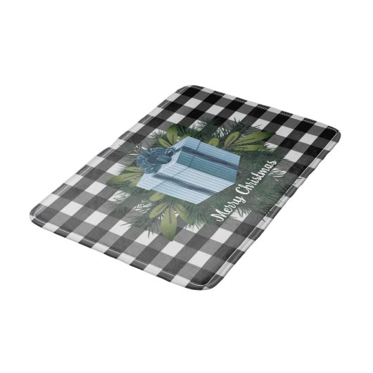 Buffel Plaid Kerstcadeau | Blauwe vakantie Badmat (Gekanteld)