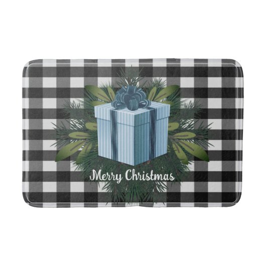 Buffel Plaid Kerstcadeau | Blauwe vakantie Badmat (Voorkant)