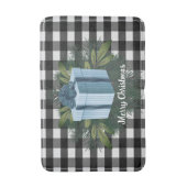 Buffel Plaid Kerstcadeau | Blauwe vakantie Badmat (Voorkant Verticaal)
