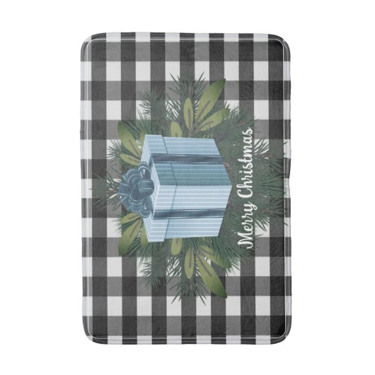 Buffel Plaid Kerstcadeau | Blauwe vakantie Badmat (Voorkant Verticaal)