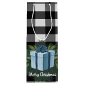 Buffel Plaid Kerstcadeau | Blauwe vakantie Wijn Cadeautas (Achterkant)