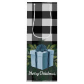 Buffel Plaid Kerstcadeau | Blauwe vakantie Wijn Cadeautas (Voorkant)