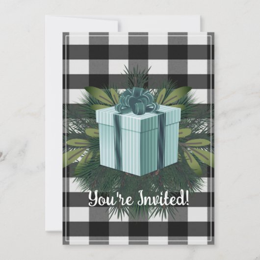 Buffel Plaid Kerstcadeau | BLAUWGROEN Kaart (Voorkant)