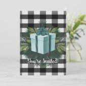 Buffel Plaid Kerstcadeau | BLAUWGROEN Kaart (Staand voorkant)