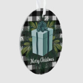 Buffel Plaid Kerstcadeau | BLAUWGROEN Ornament (voorkant)