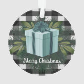 Buffel Plaid Kerstcadeau | BLAUWGROEN Ornament (achterkant)