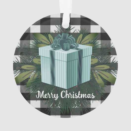 Buffel Plaid Kerstcadeau | BLAUWGROEN Ornament (achterkant)
