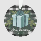 Buffel Plaid Kerstcadeau | BLAUWGROEN Ornament (voorkant)