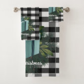 Buffel Plaid Kerstcadeau | Blauwgroen vakantie Bad Handdoek (Insitu)